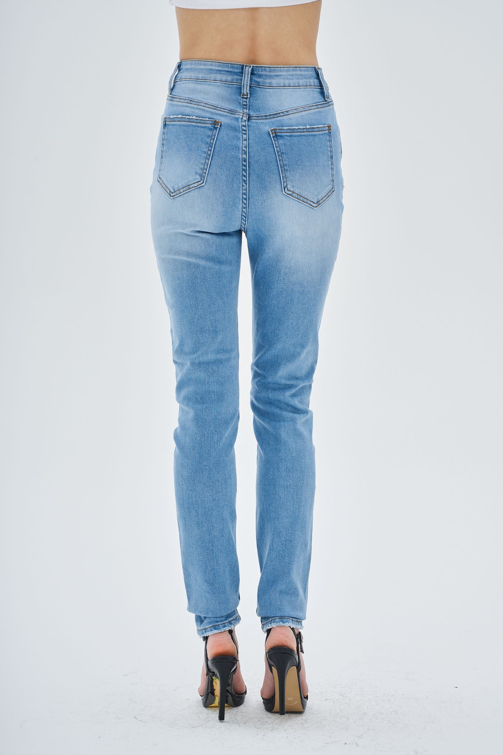RIPPED DETAIL SKINNY JEANS - Image 8