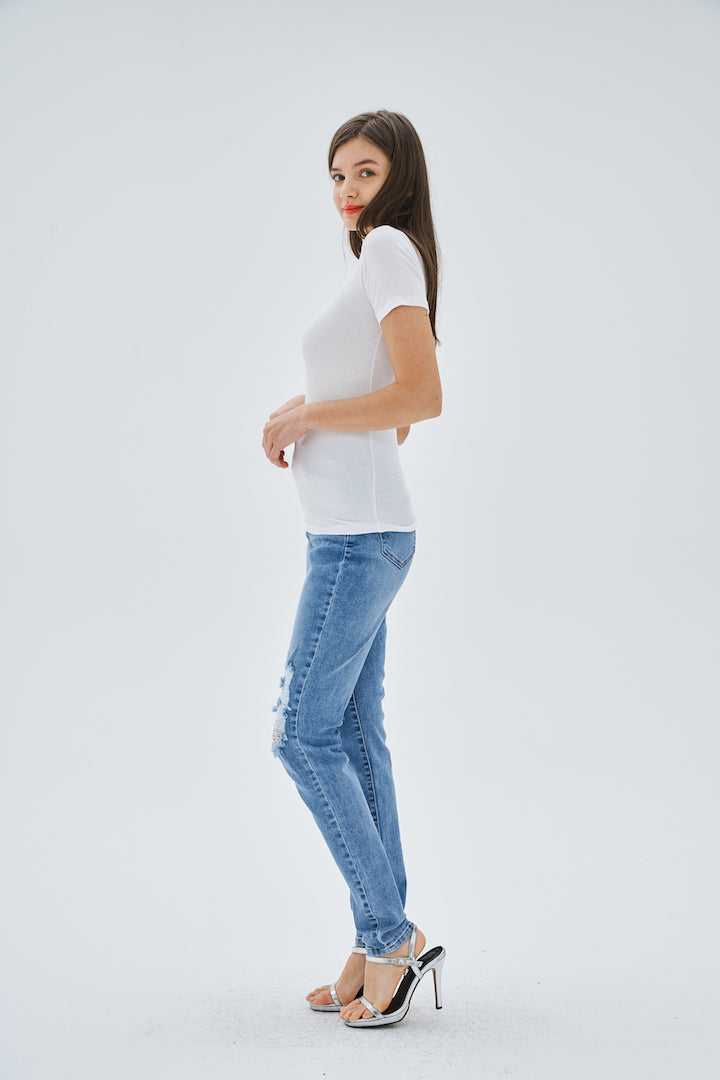 RIPPED HIGH WAIST JEANS - Image 3