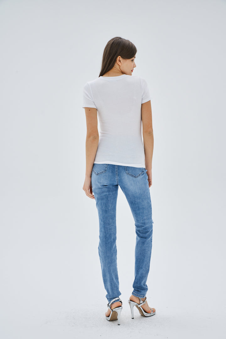 RIPPED HIGH WAIST JEANS - Image 4
