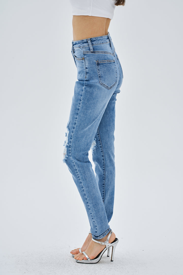 RIPPED HIGH WAIST JEANS - Image 7