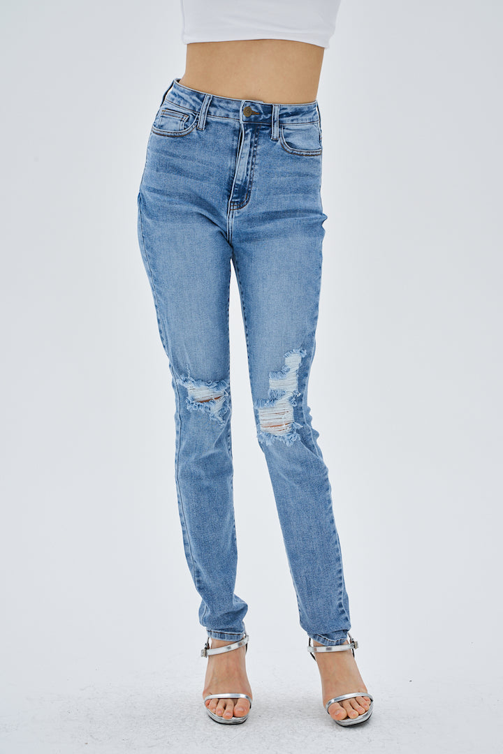 RIPPED HIGH WAIST JEANS - Image 6