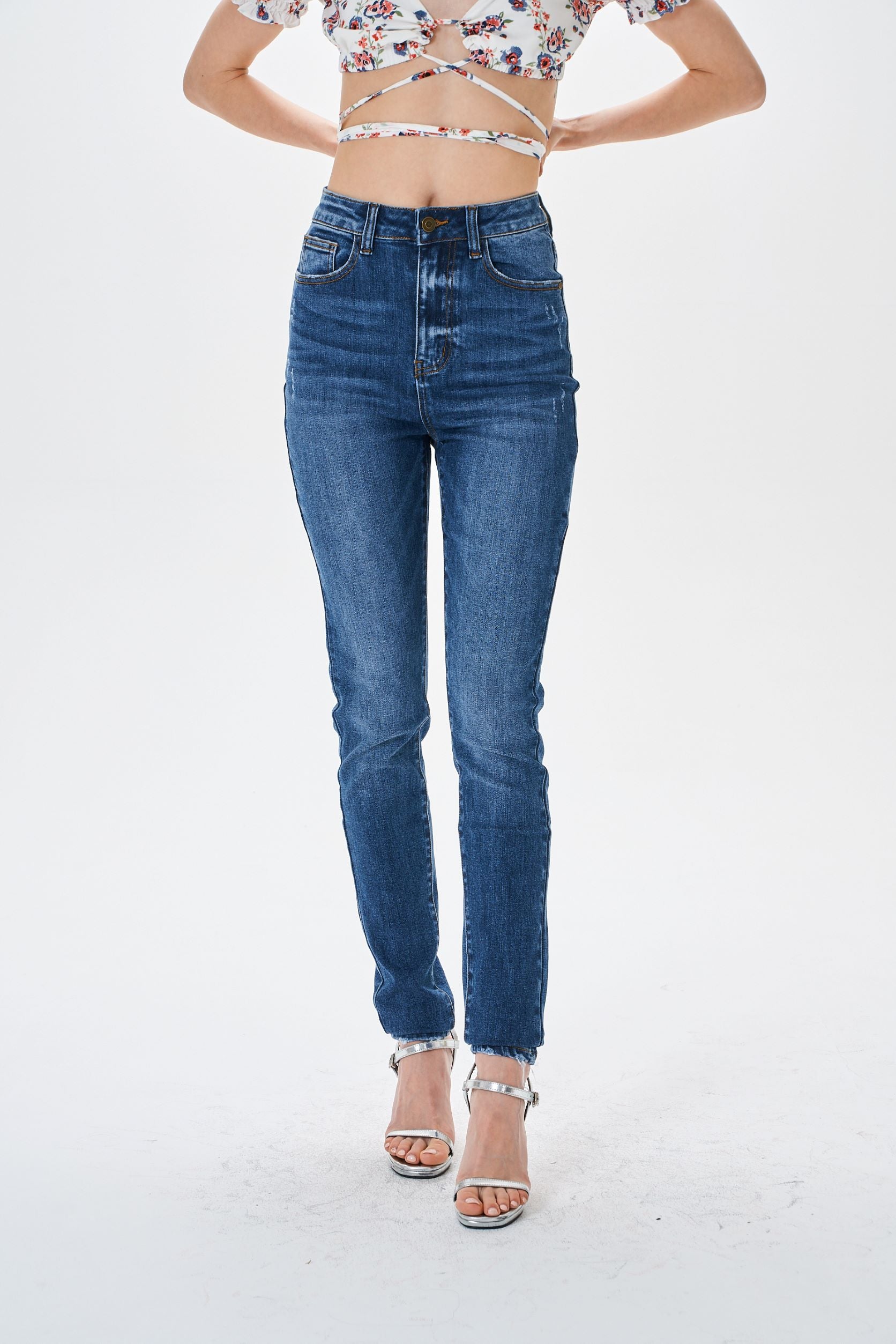 HIGH WAIST SKINNY JEANS - Image 6