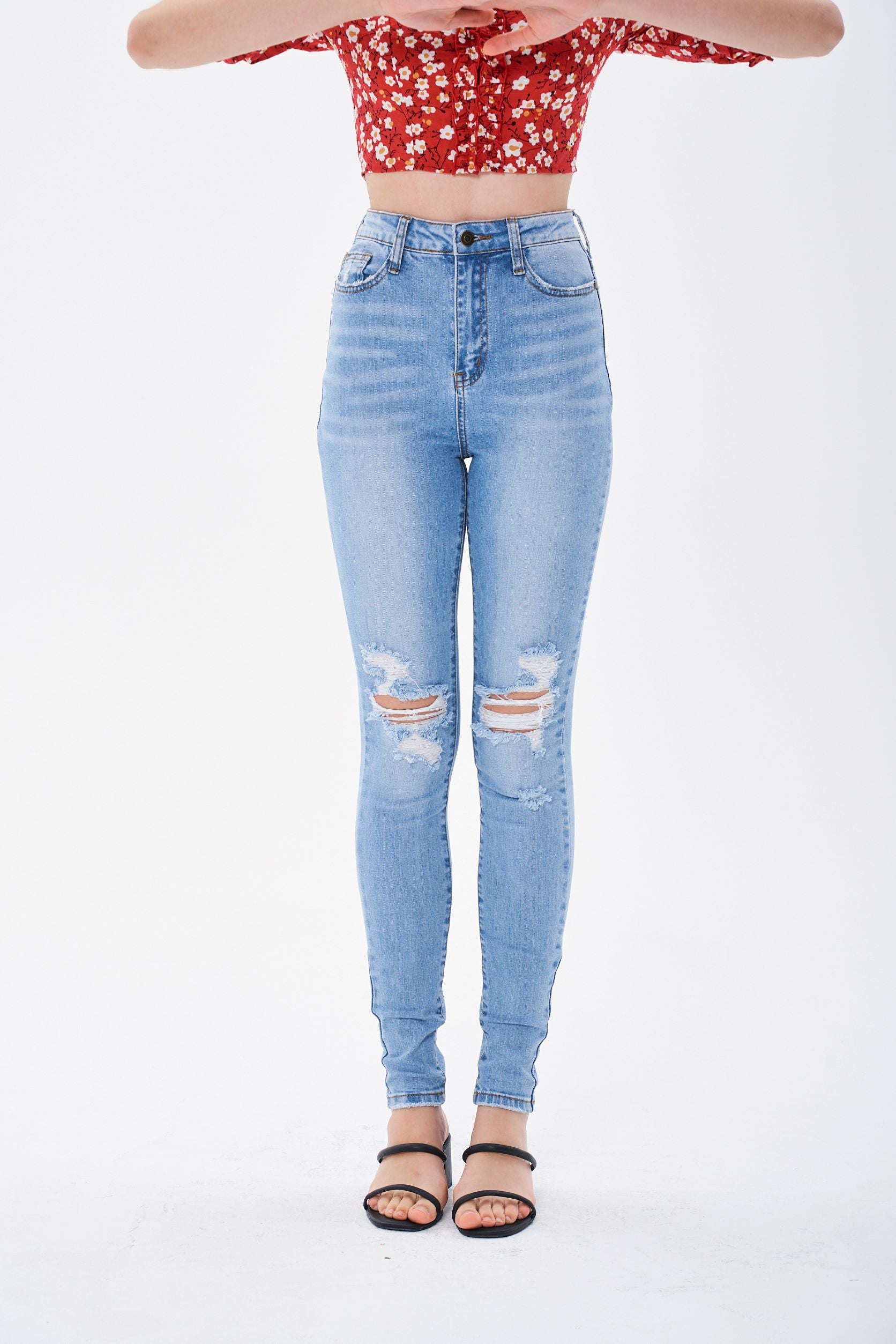 RIPPED SKINNY JEANS - Image 6