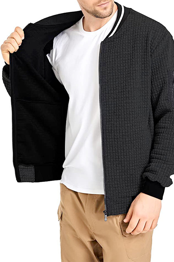 Casual Waffle Cardigan Jacket - Image 2