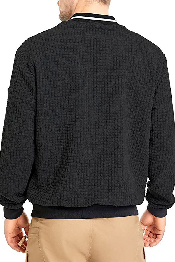 Casual Waffle Cardigan Jacket - Image 3