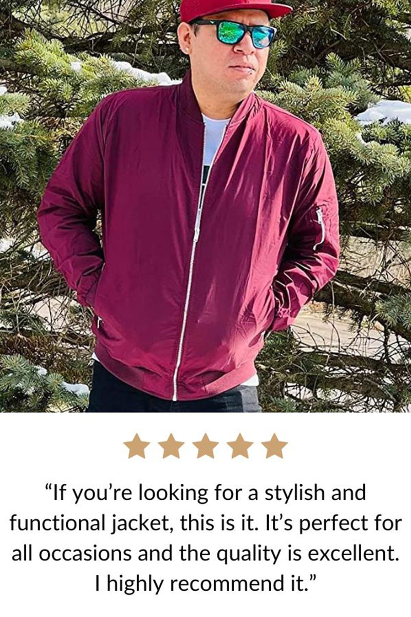 Men's Lightweight Bomber Jacket Windbreaker - Image 10