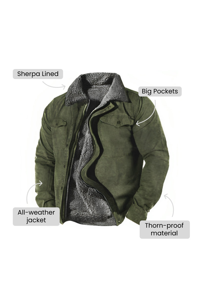 Heavyweight Sherpa Windproof Jacket With Pockets - Image 5