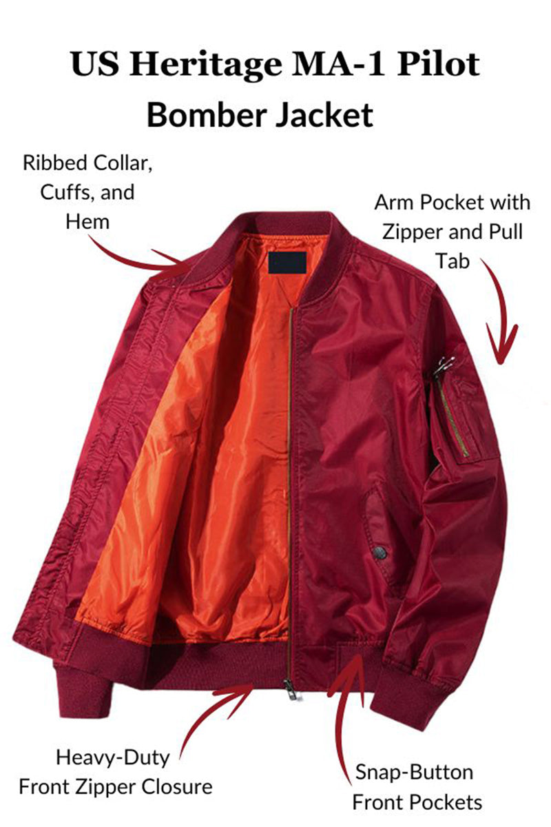 US Heritage MA-1 Pilot Bomber Jacket - Image 2