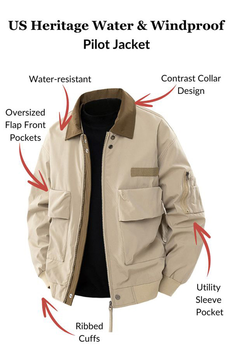 US Heritage Water & Windproof Pilot Jacket - Image 2