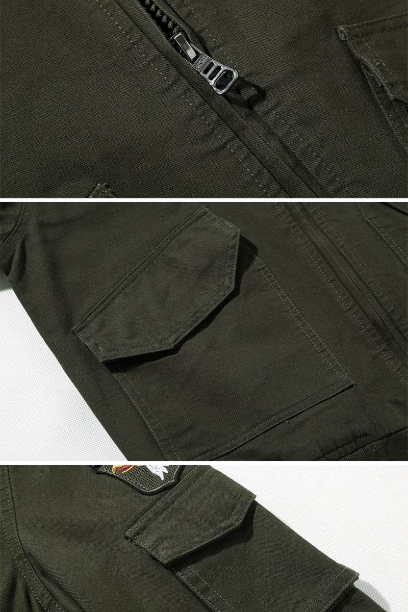 US Heritage Aviation-Inspired Bomber Jacket - Image 7