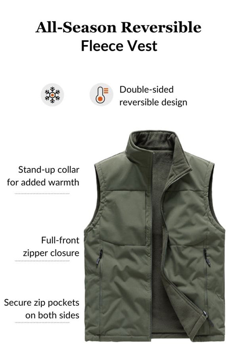 All-Season Reversible Fleece Vest - Image 2