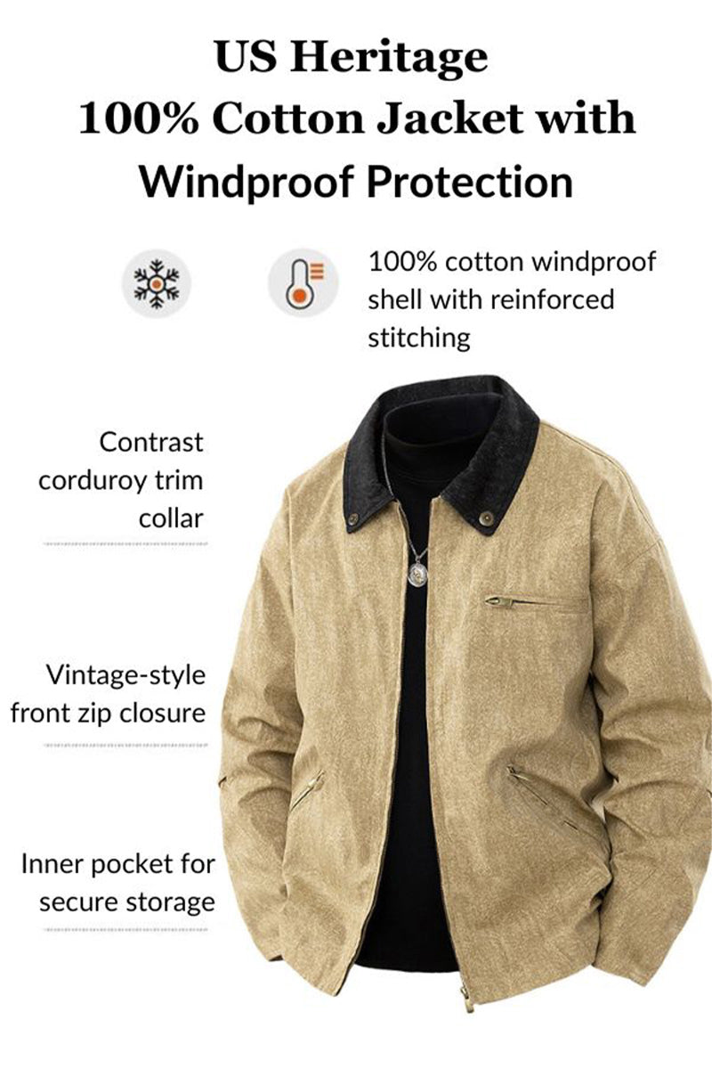 US Heritage 100% Cotton Jacket with Windproof Protection - Image 2