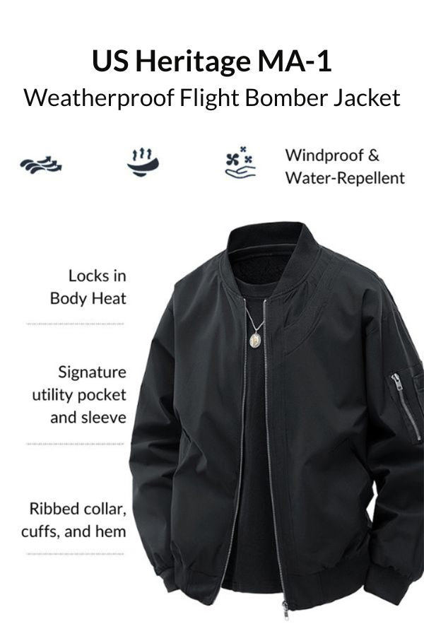 US Heritage MA-1 Weatherproof Flight Bomber Jacket - Image 4