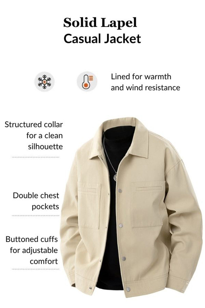 100% Cotton Heritage Lapel Everyday Jacket - Image 2