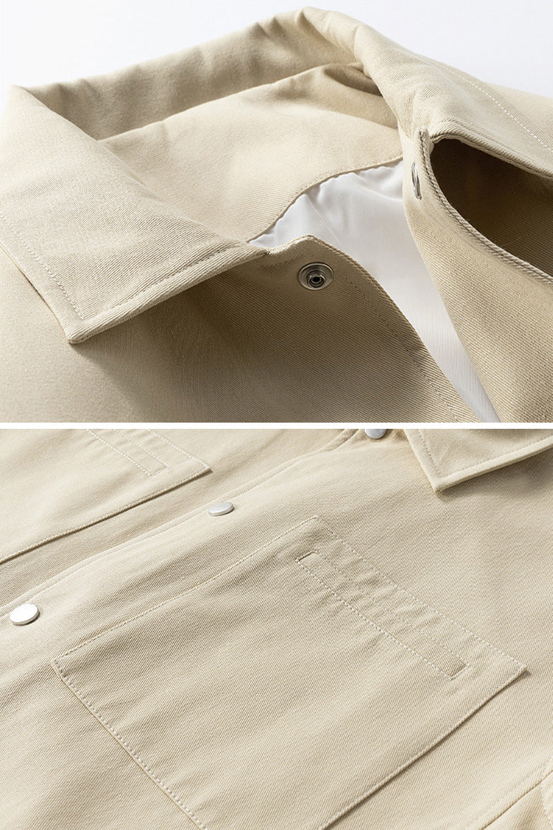 100% Cotton Heritage Lapel Everyday Jacket - Image 5