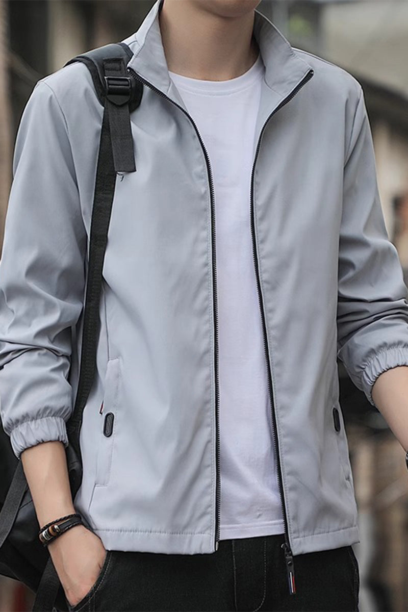 Lightweight Windproof Stand Collar Jacket - Image 12