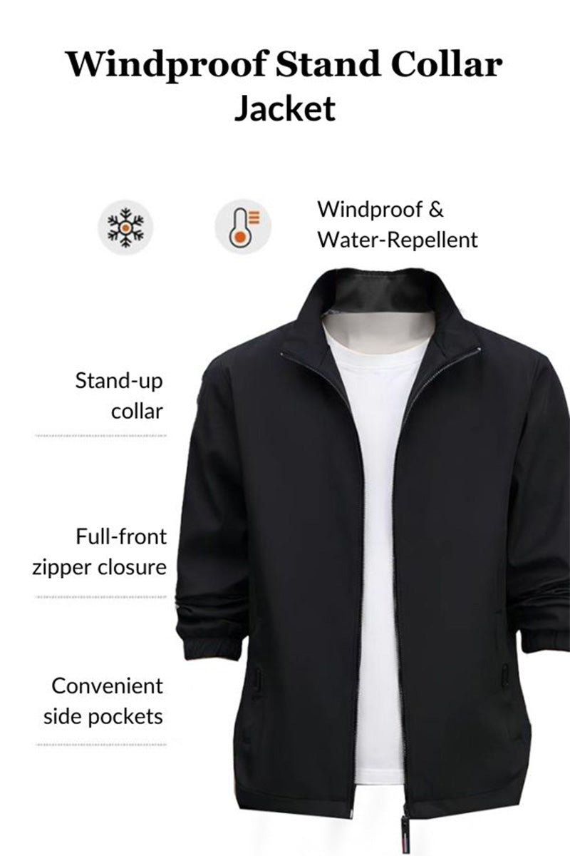 Lightweight Windproof Stand Collar Jacket - Image 2