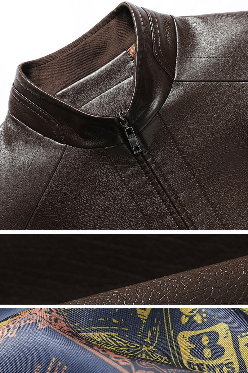 US Heritage Vintage Americana Leather Jacket - Image 4