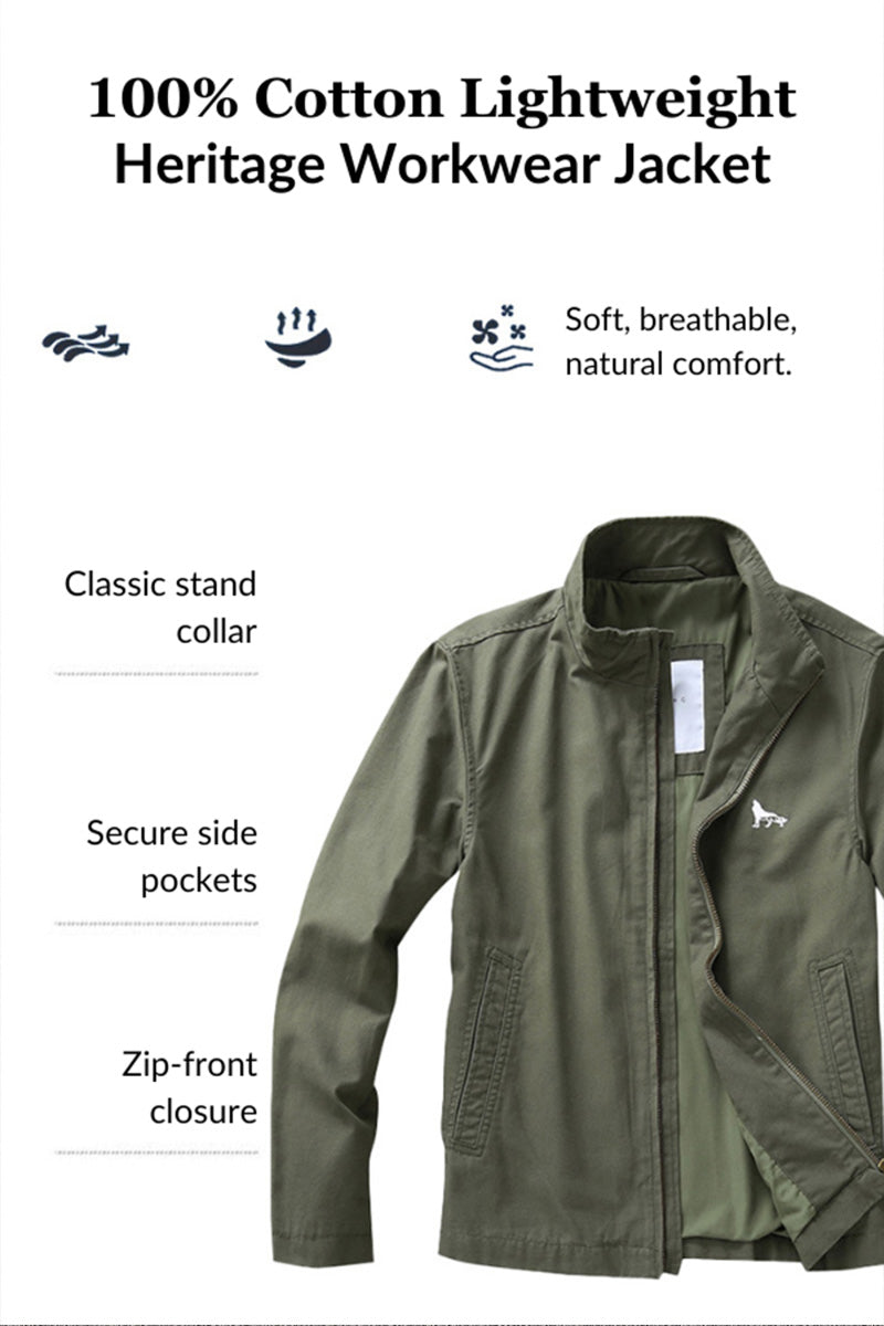 100% Cotton Lightweight Heritage Workwear Jacket - Image 2