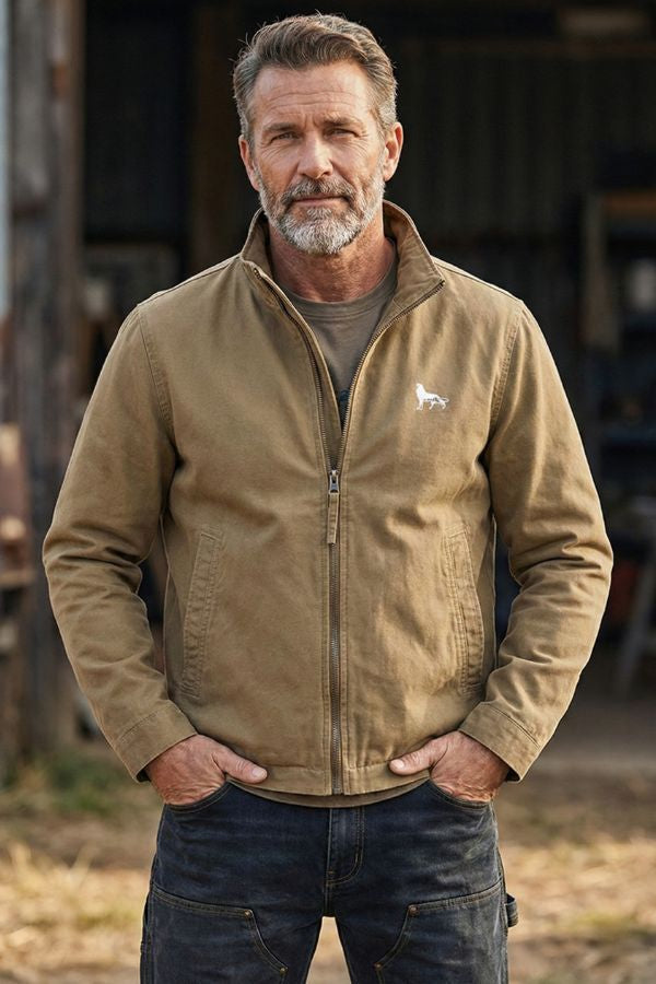 100% Cotton Lightweight Heritage Workwear Jacket - Image 9