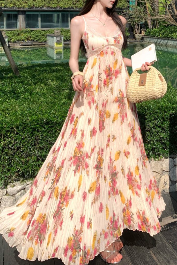 Lace Floral Designer Maxi Dress