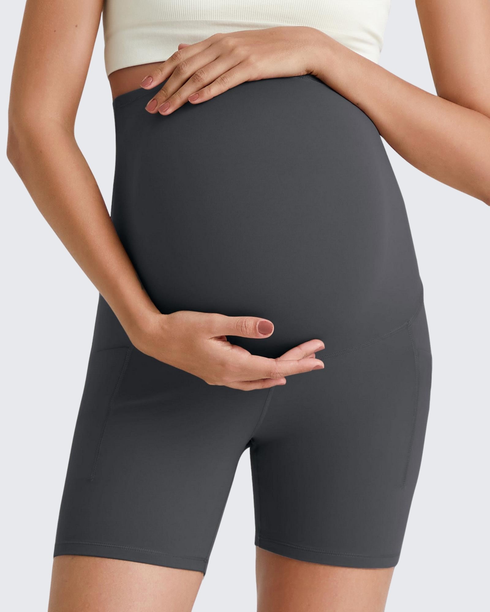BareFeel Maternity Athletic Legging Shorts 5'' - Image 6