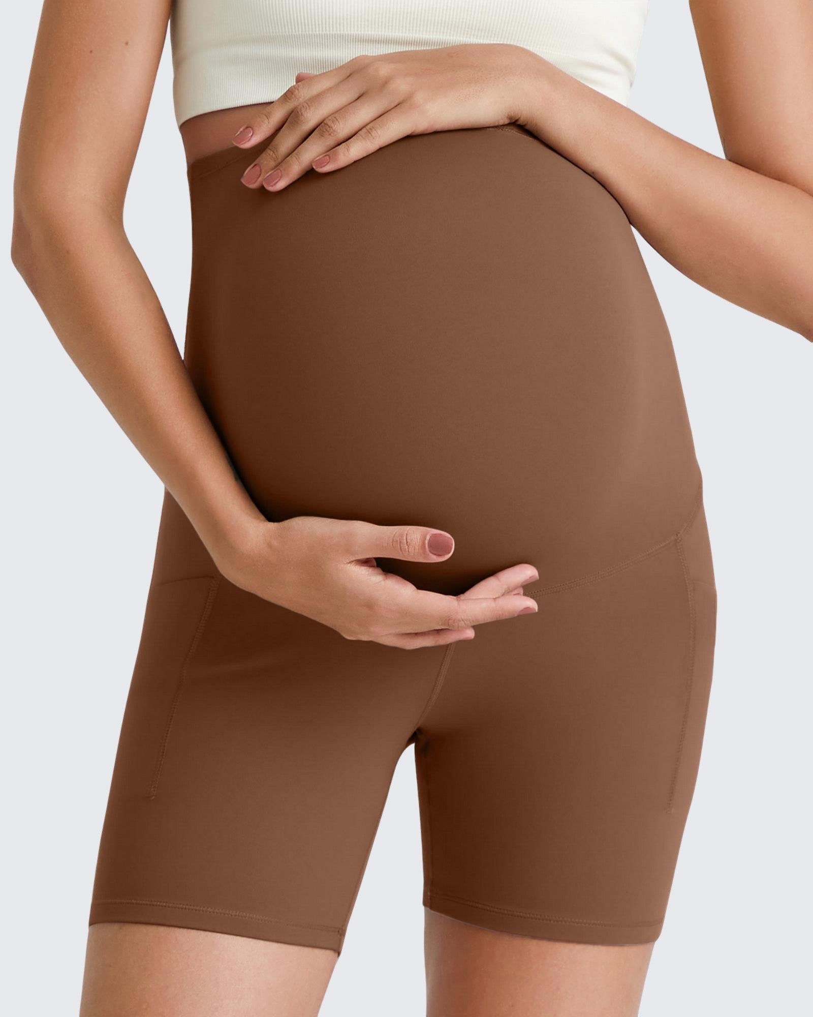 BareFeel Maternity Athletic Legging Shorts 5'' - Image 4