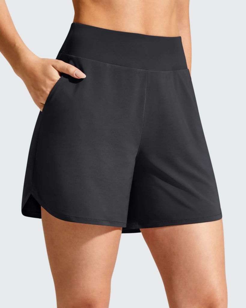 Chillwhisp Built-in Brief Liner High Waist Athletic Shorts