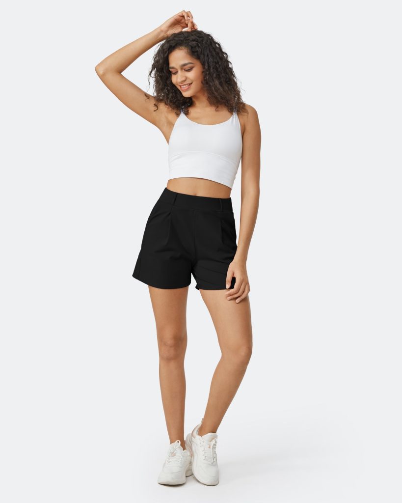 EverGoing Pleated Casual Dress Shorts with Belt Loops