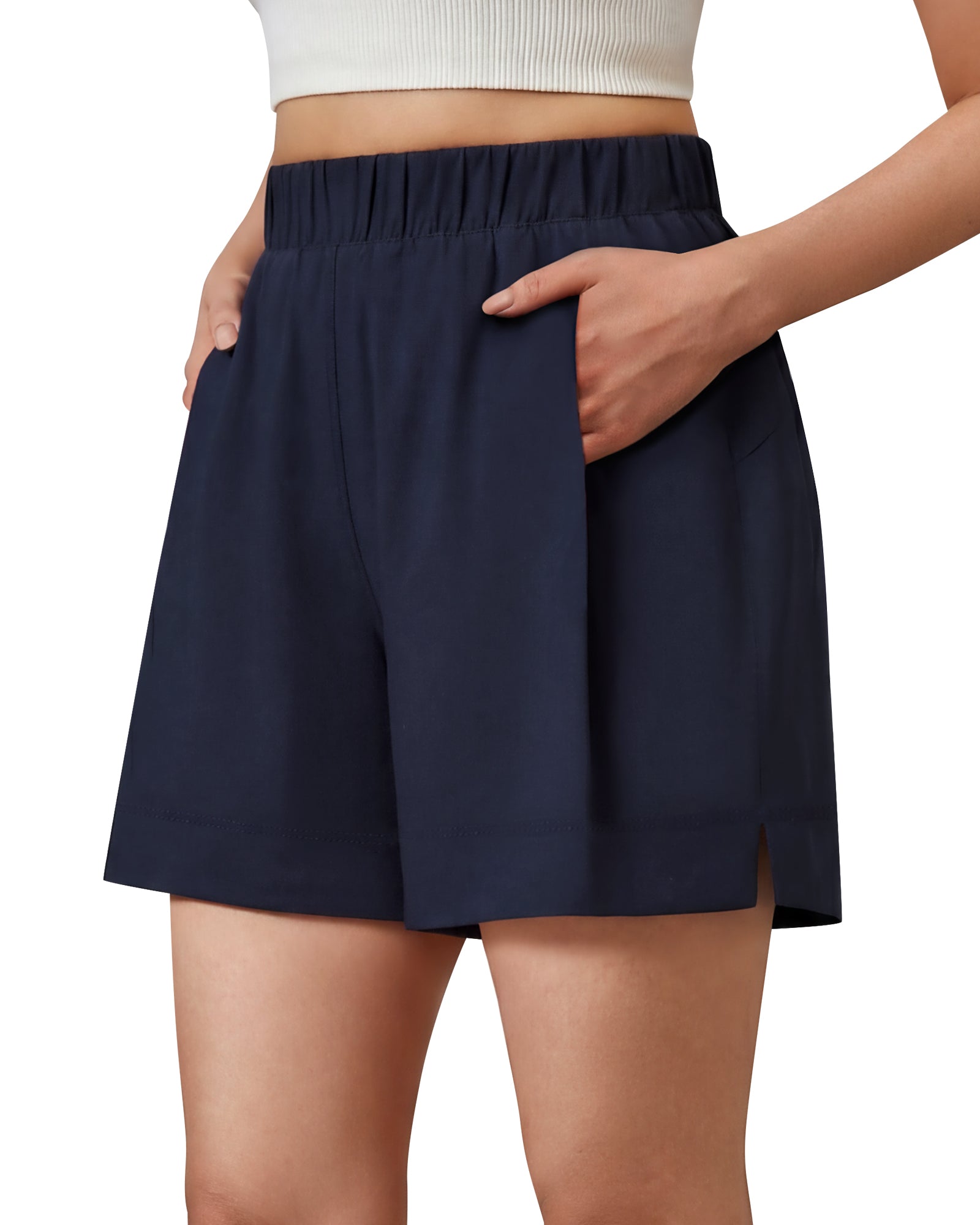 G4Free 4" Water Resistant Side Slit Casual Shorts with Pockets - Image 6