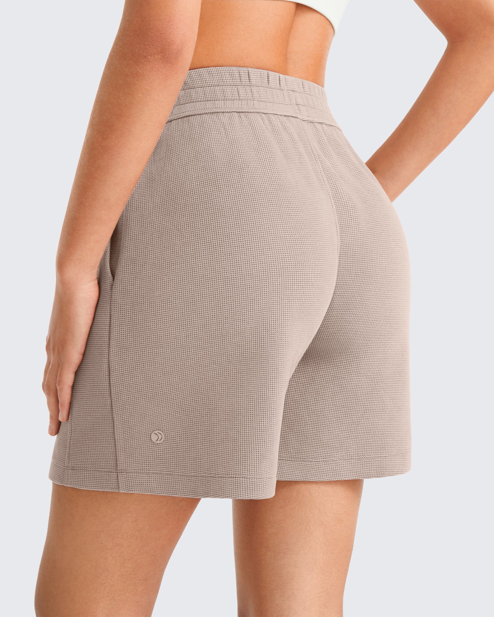 G4Free Waffle Knit 4'' High Waisted Shorts with Pockets - Image 8