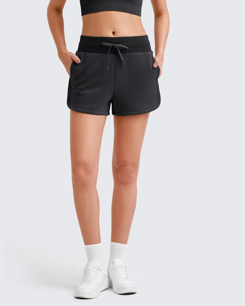 Smoofit Side Slit Drawstring Sweat Shorts