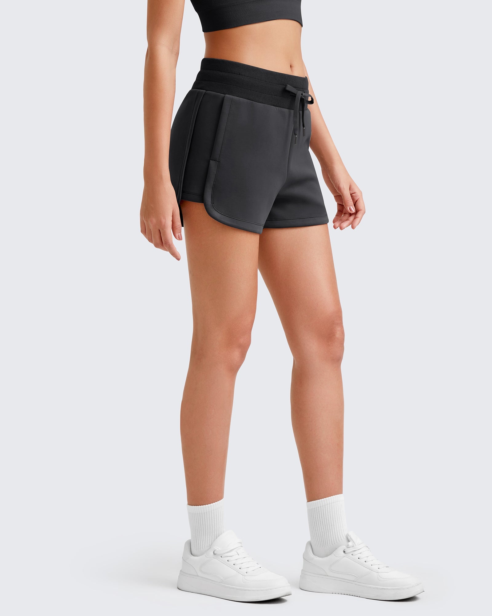 Smoofit Side Slit Drawstring Sweat Shorts - Image 2