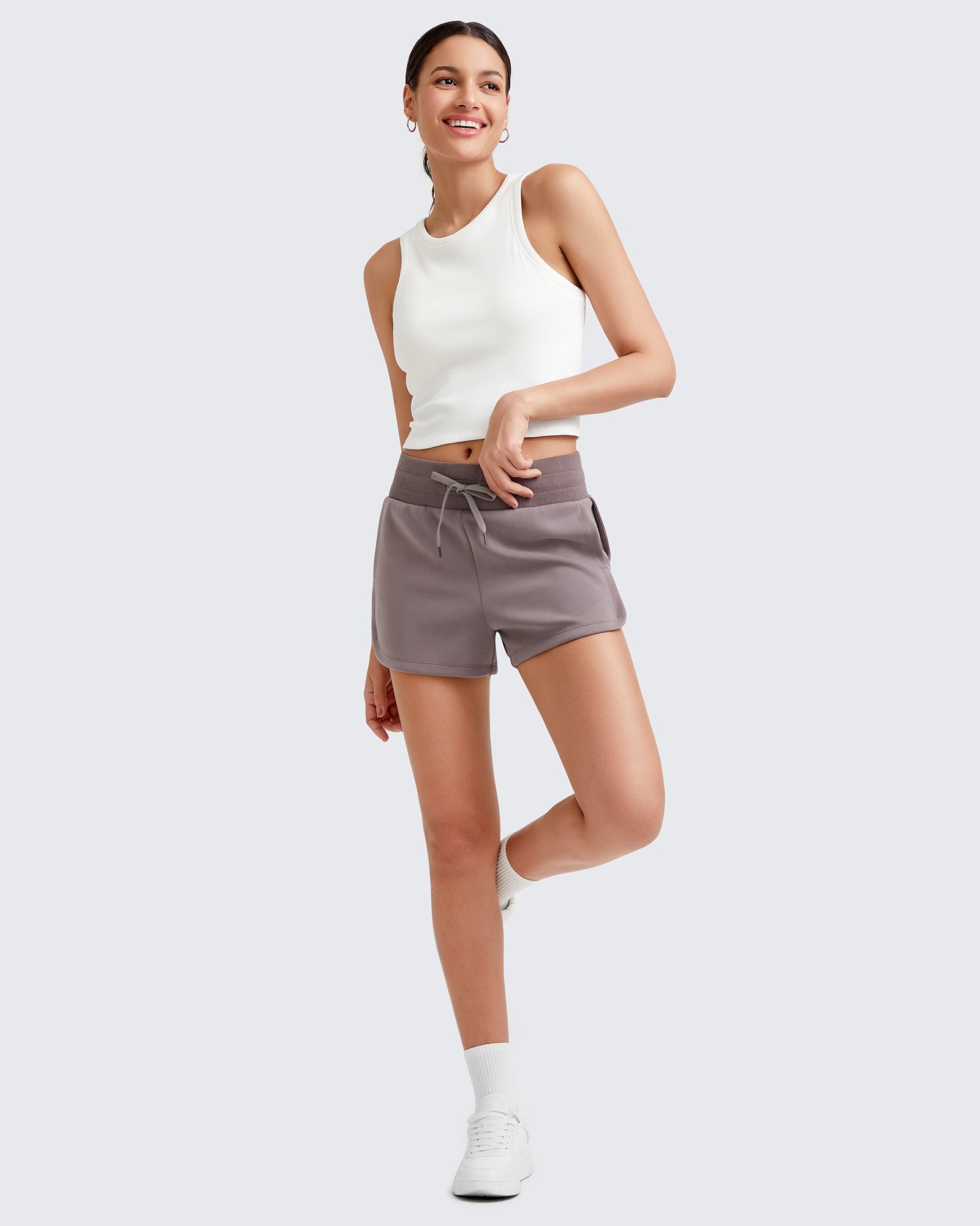 Smoofit Side Slit Drawstring Sweat Shorts - Image 7
