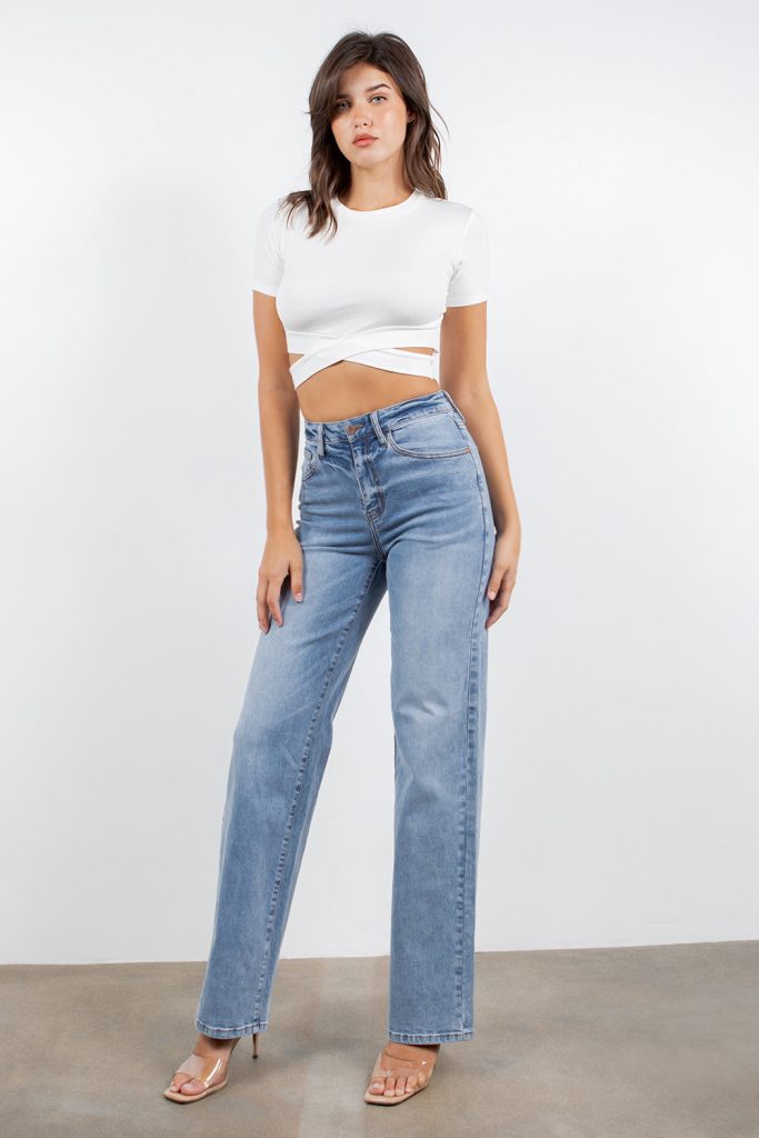 Abby High Waisted Straight Leg Jeans