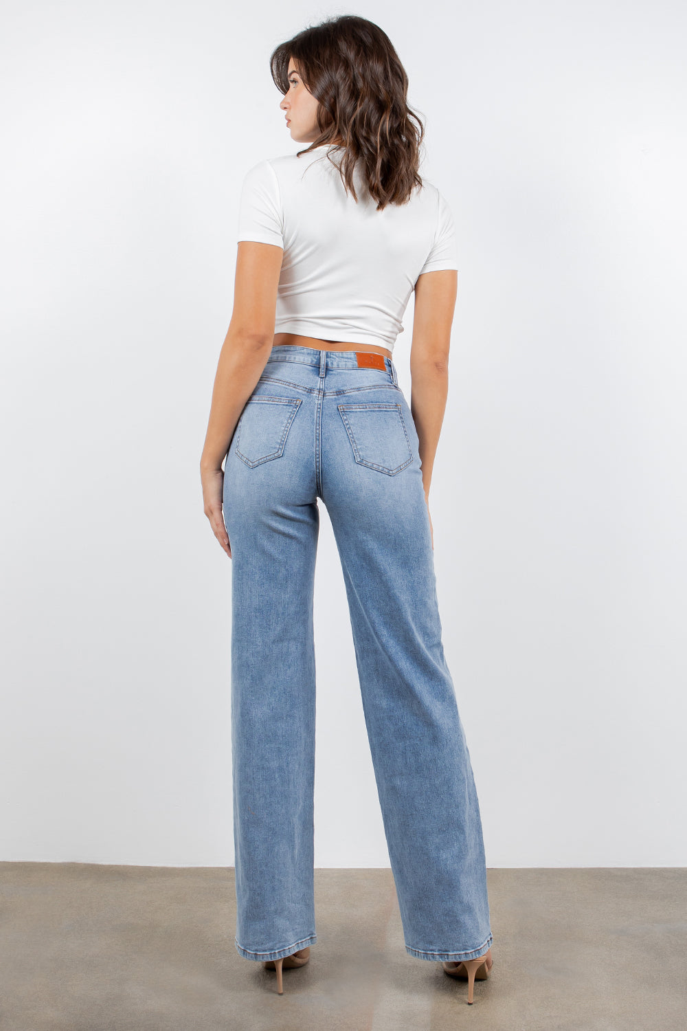 Abby High Waisted Straight Leg Jeans - Image 3