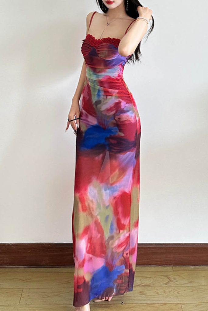 Ombre Lace Cami Bodycon Dress (No Padding)