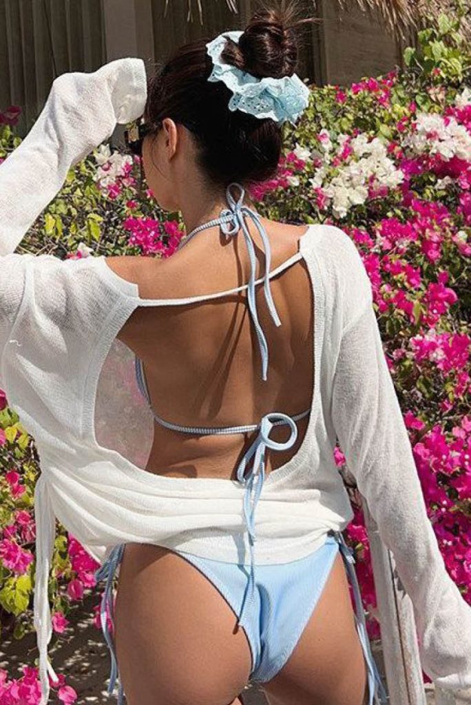 Sheer Loose Drawstring Sun-Protection Cover-Up (Bikini Not Included)(Only Available Online)